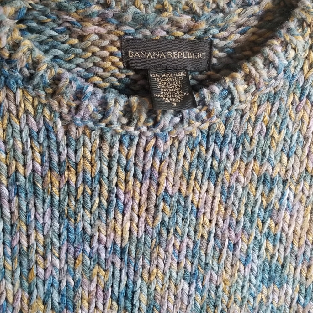 Vintage Banana Republic wool braidedstitch sweater - Picture 3 of 9